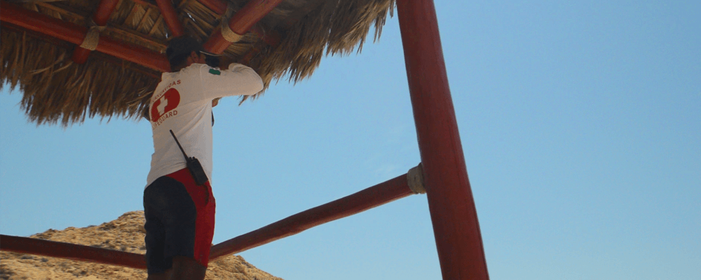 Santa Maria Beach life guard at the beach