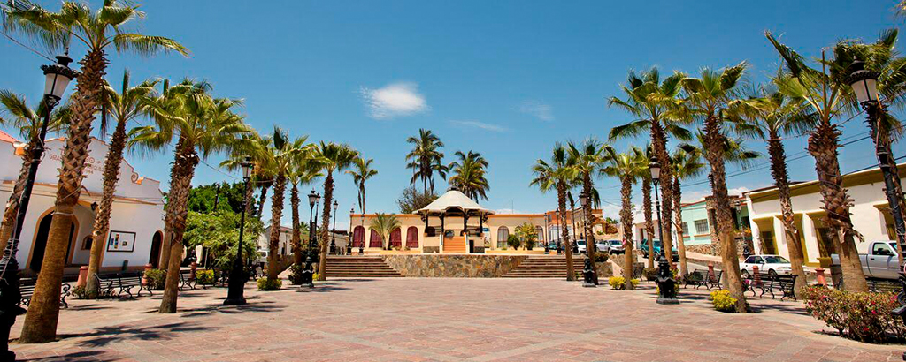 main square at todos santos baja sur mexico