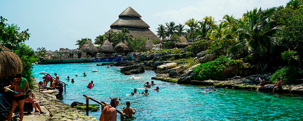 people swiming area at xel-ha eco park