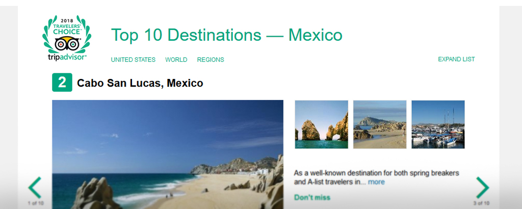 trip advisor page los cabos screenshot