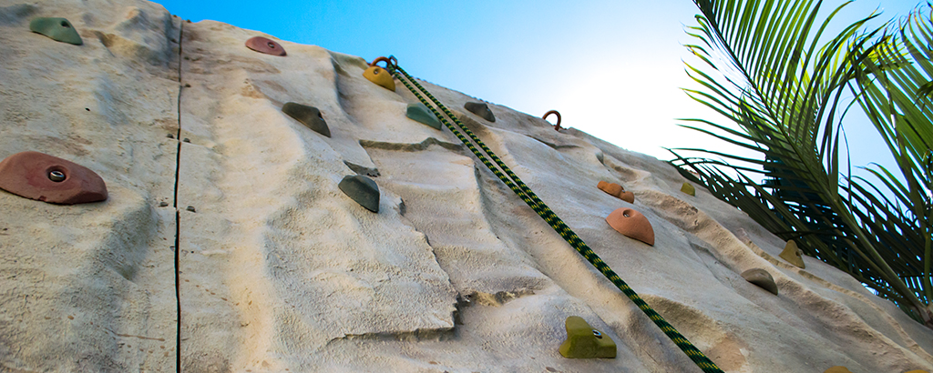 climbing wall at royal solaris los cabos